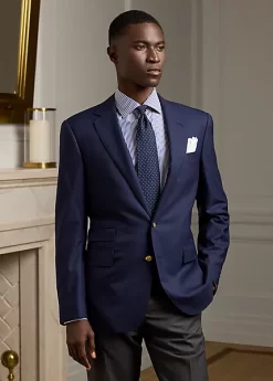 Gregory Wool Serge Notch-Lapel Blazer