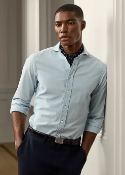 Keaton Indigo Washed Chambray Shirt
