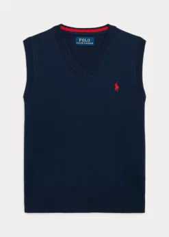 Cotton V-Neck Jumper Vest