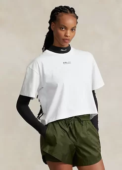 Cropped Cotton Jersey Tee