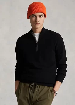 Washable Wool Quarter-Zip Jumper