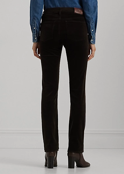 Stretch Corduroy Mid-Rise Straight Trouser - Image 4