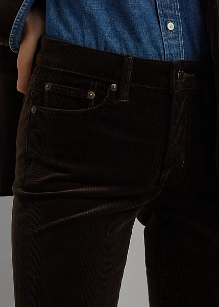 Stretch Corduroy Mid-Rise Straight Trouser - Image 5