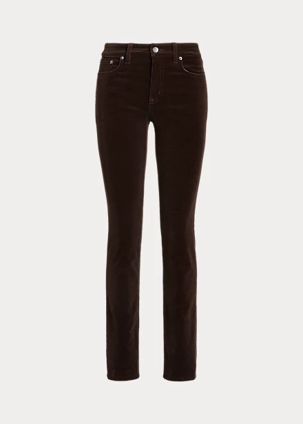 Stretch Corduroy Mid-Rise Straight Trouser - Image 2