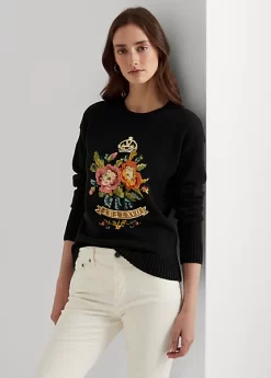 Intarsia-Knit Cotton-Blend Jumper