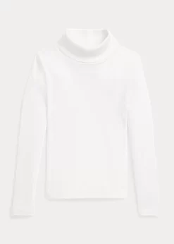 Ribbed Cotton-Blend Roll Neck