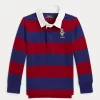 Polo Bear Striped Cotton Rugby Shirt