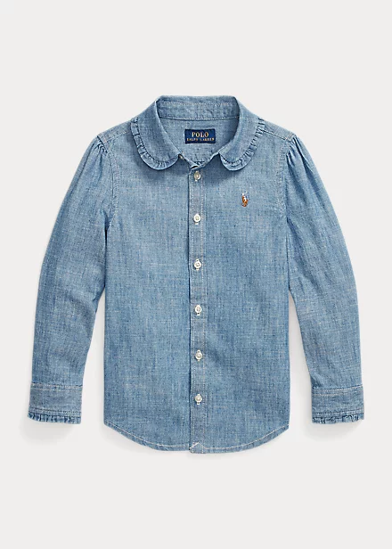 Indigo Cotton Chambray Shirt