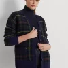 Plaid Wool Cardigan Jumper