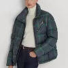 Plaid Quilted Down Coat