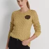 Bullion Metallic Cable-Knit Jumper
