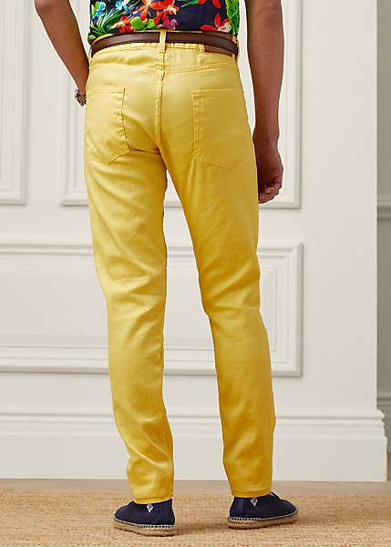Slim Fit Linen-Cotton Stretch Jean - Image 5