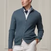 Silk-Cotton Full-Zip Jumper