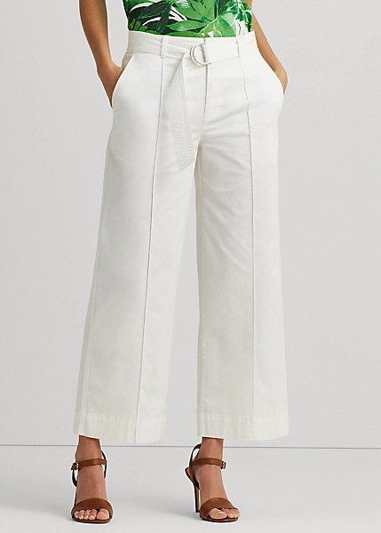 Micro-Sanded Twill Belted Wide-Leg Trouser - Image 6