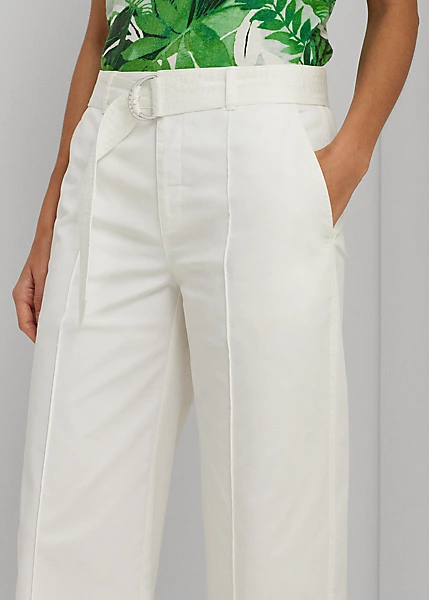 Micro-Sanded Twill Belted Wide-Leg Trouser - Image 5