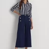 Cropped Pleated Ponte Trouser