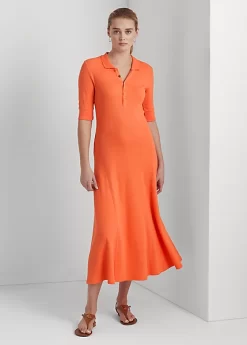 Cotton-Blend Polo Dress