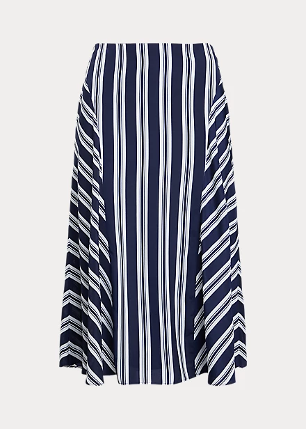 Striped Crepe Skirt - Image 2