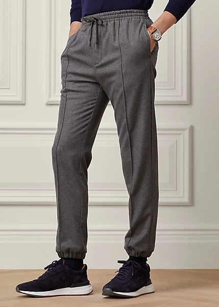 Wool Flannel Drawstring Trouser - Image 3