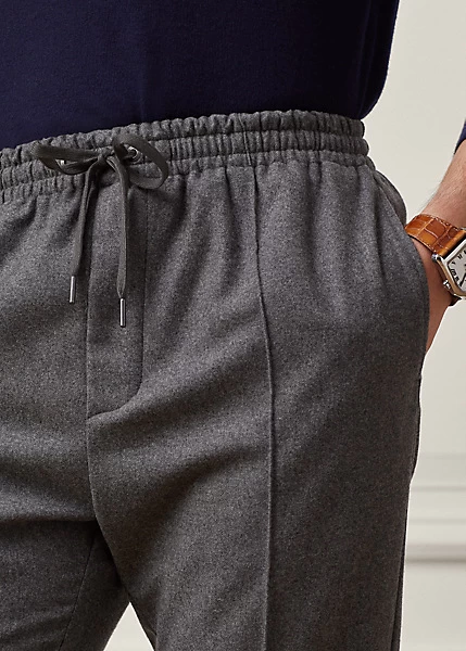 Wool Flannel Drawstring Trouser - Image 5