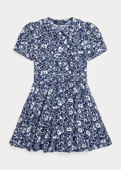 Floral Pintucked Shirtdress