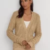 Pointelle-Knit Linen-Cotton Cardigan