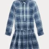Plaid Double-Faced Cotton Shirtdress