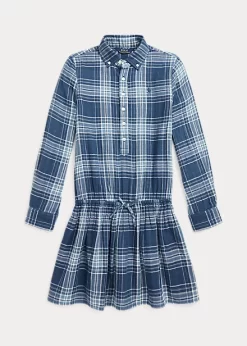 Plaid Double-Faced Cotton Shirtdress