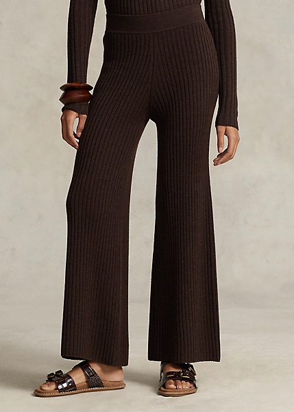 Merino Wool Wide-Leg Jumper Trouser - Image 3