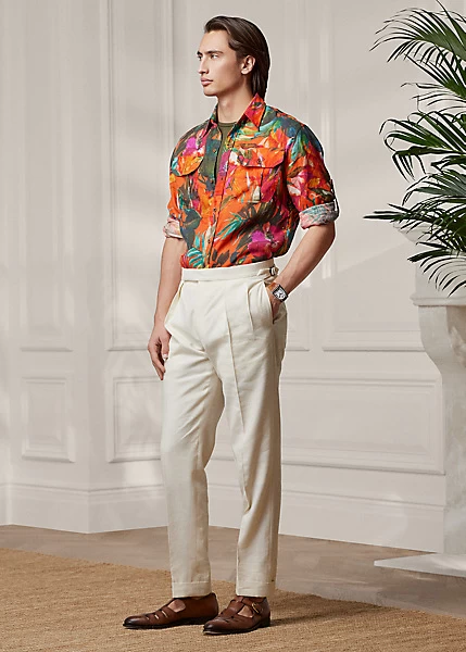 Floral-Print Linen Shirt - Image 3