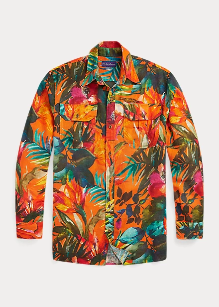 Floral-Print Linen Shirt - Image 2