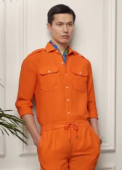 Textured Linen Dobby Shirt