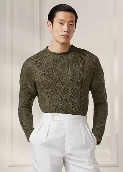 Cable-Knit Roll Neck Jumper