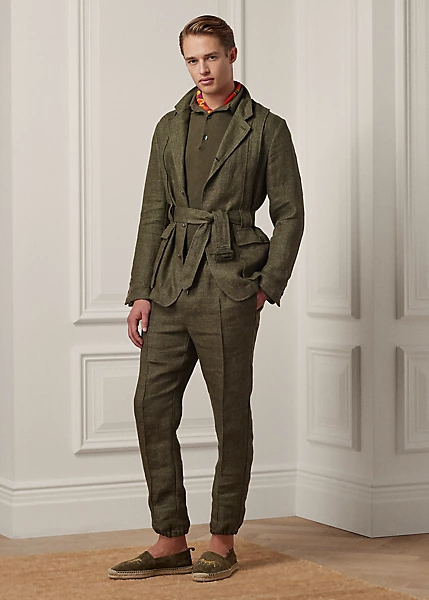 Linen Belted Suit Jacket - Image 3