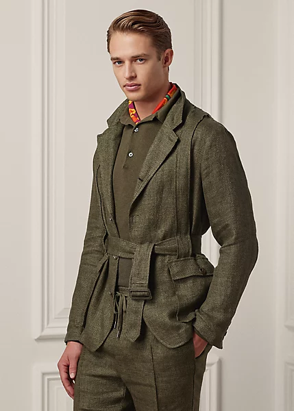 Linen Belted Suit Jacket