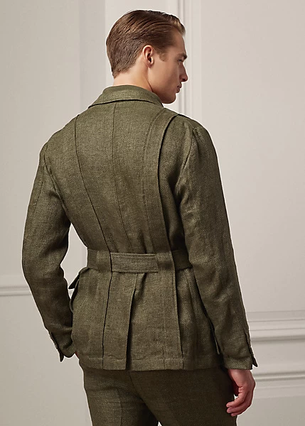 Linen Belted Suit Jacket - Image 4