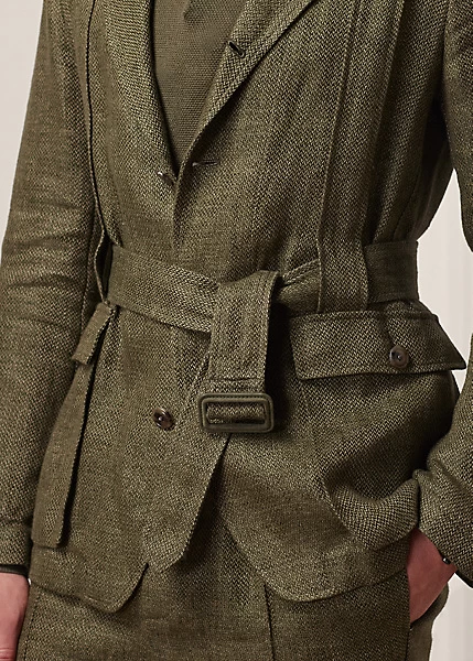 Linen Belted Suit Jacket - Image 6
