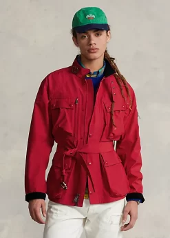 Water-Repellent Belted Jacket