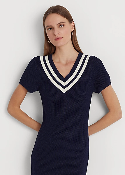 Cotton-Blend Cricket Jumper Dress - Image 3