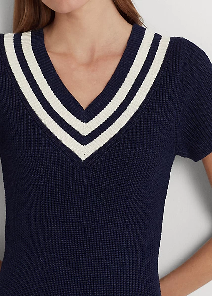 Cotton-Blend Cricket Jumper Dress - Image 5