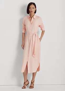 Belted Logo Jacquard Shirtdress