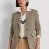 Linen-Blend Herringbone Blazer