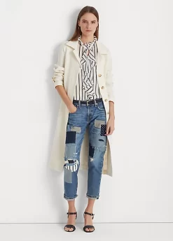 Patchwork Relaxed Tapered Ankle Jean