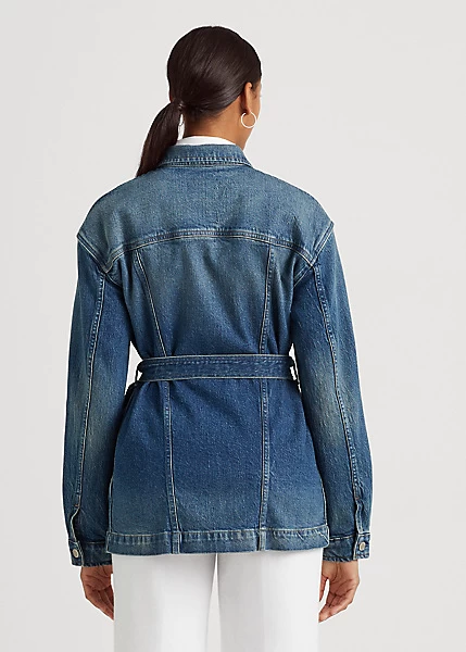 Belted Denim Field Jacket - Image 4
