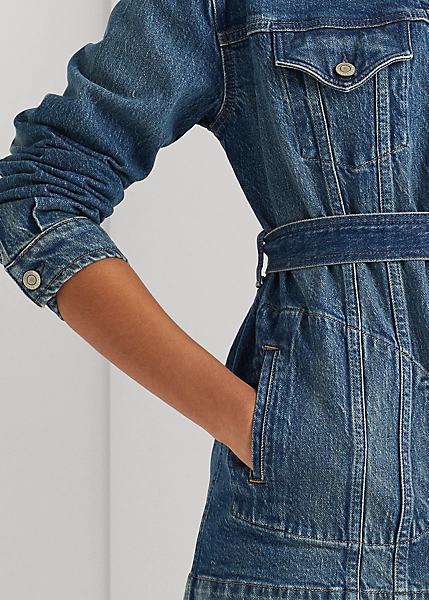 Belted Denim Field Jacket - Image 5