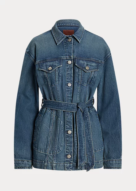 Belted Denim Field Jacket - Image 2