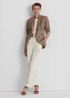 Shantung Wide-Leg Cargo Trouser
