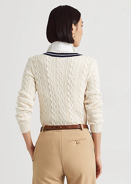 Cable-Knit Cricket Jumper - Image 4