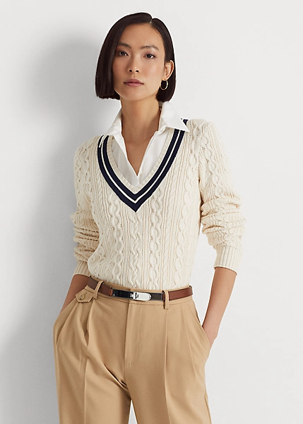 Cable-Knit Cricket Jumper - Image 6