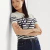 Logo Striped Short-Sleeve Jumper
